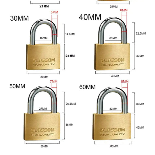 Brass Keyed Safety Padlock Anti Spier