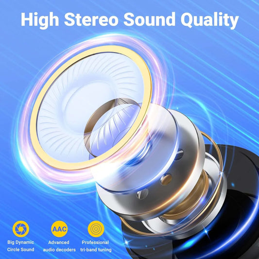 Bluetooth Earbuds Headset 5.3 Wireless Noise Cancelling TWS Trucker Waterproof - Anti Spier