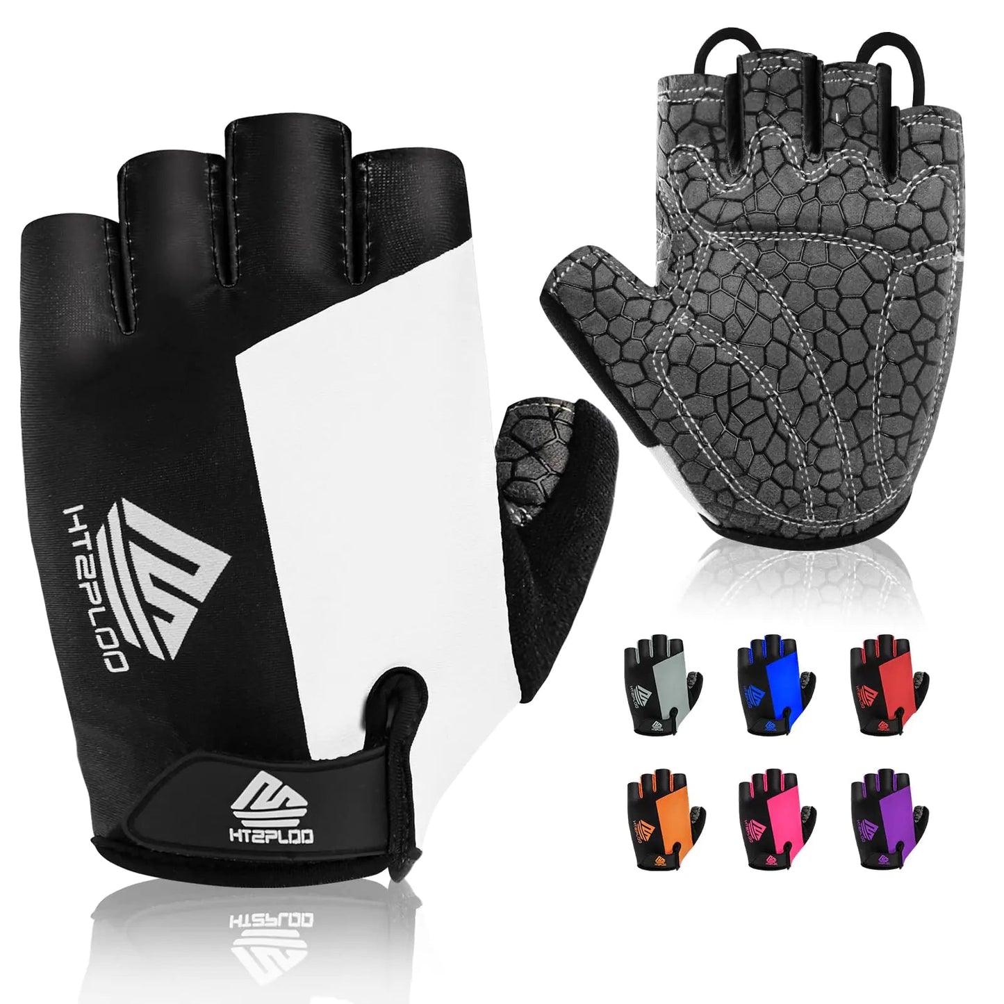 Bike Gloves Cycling Gloves Biking Gloves Bicycle Gloves for Men Women with Anti-Slip Shock-Absorbing Pad,Light Weight Half Finger Gloves for Cycling Workout Training Outdoor Black&gray X-Large Anti Spier