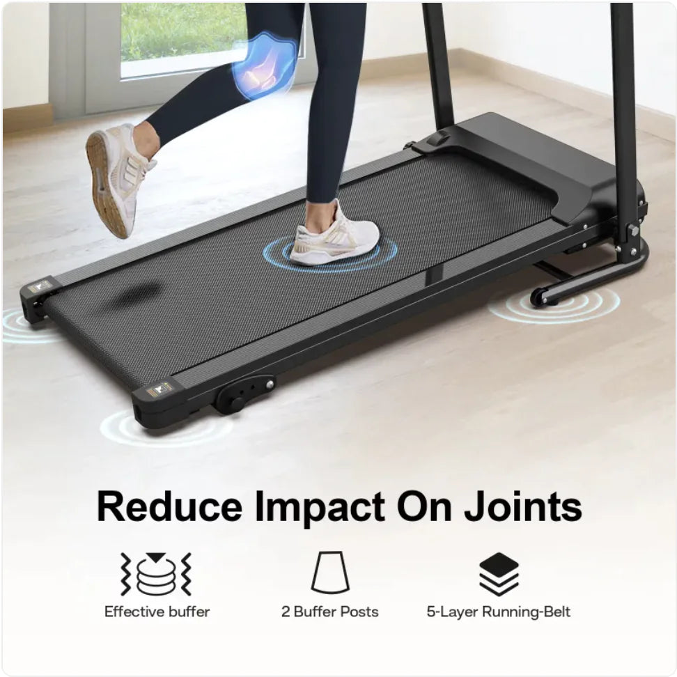 Folding Treadmill with Pulse Sensor Anti Spier