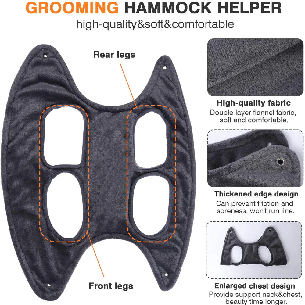 Portable Pet Dog Cat Grooming Hanging Hammock Harness Breathable Groom Helper US Anti Spier