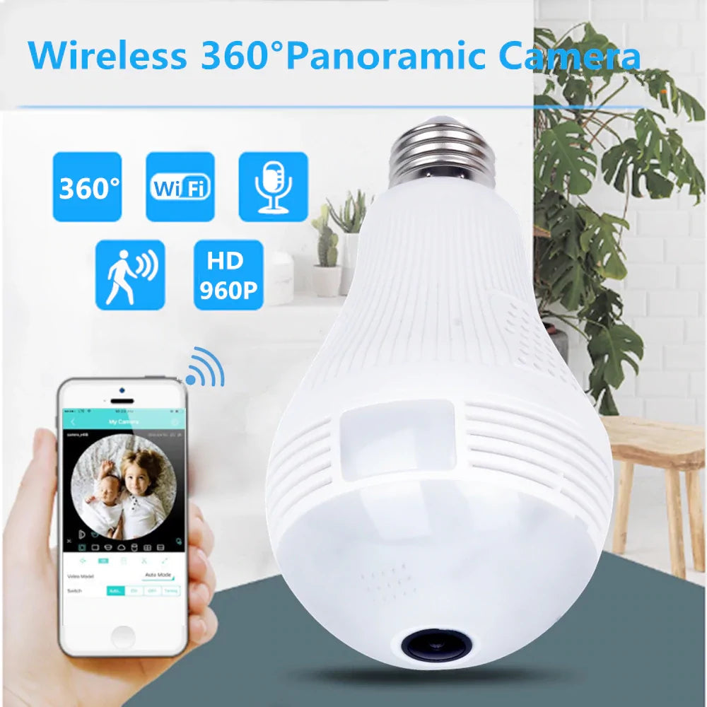 Light Bulb Shape Security Camera Anti Spier