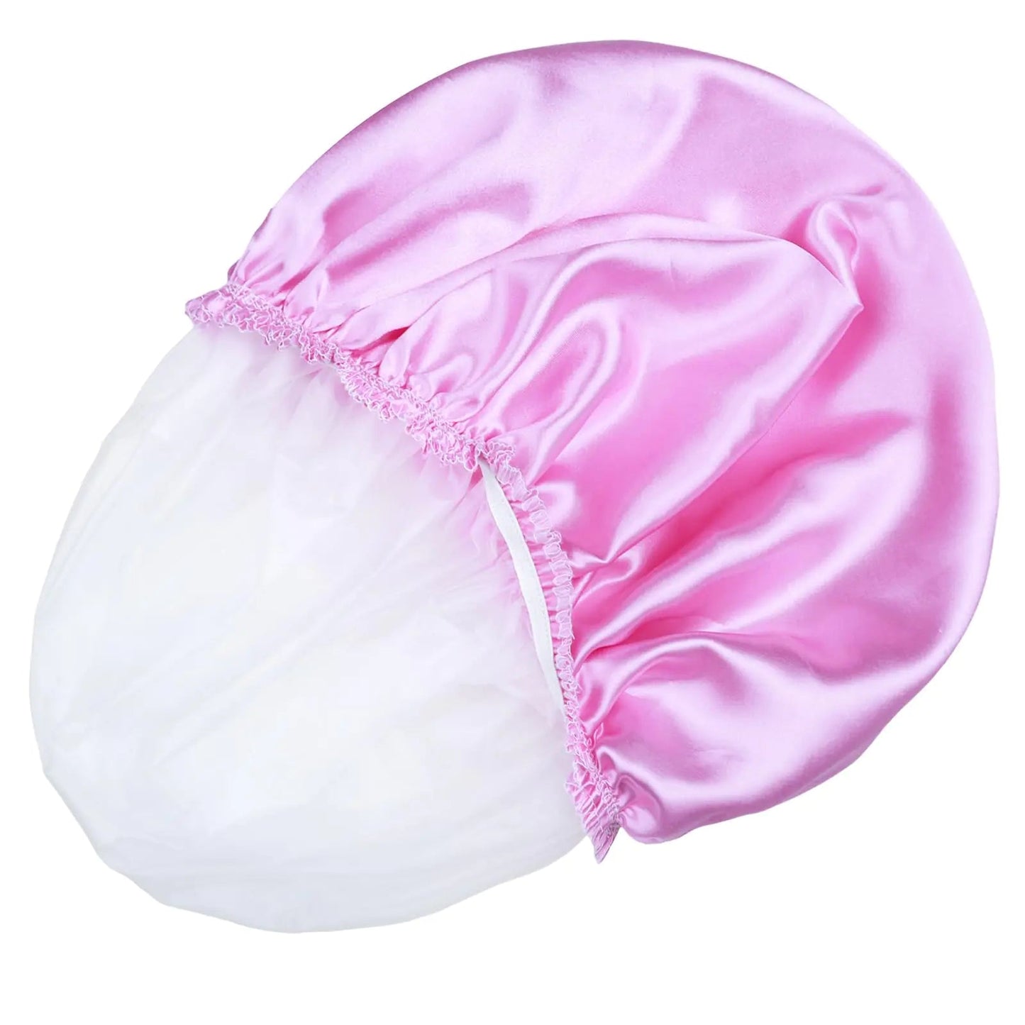 Shower Caps for Women, 4 PCS Elastic and Reusable Bath Caps, Double Waterproof Layers Shower Cap, Bathing Shower Caps, Environmental Protection Hair Bath Hat - Solid Color Solid Color 4 PCS/Set Anti Spier
