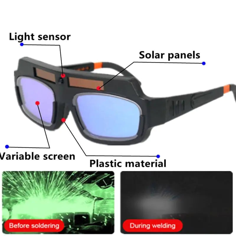 Griffin's Welding School™ Auto-Darkening Anti-Glare Goggles Anti Spier