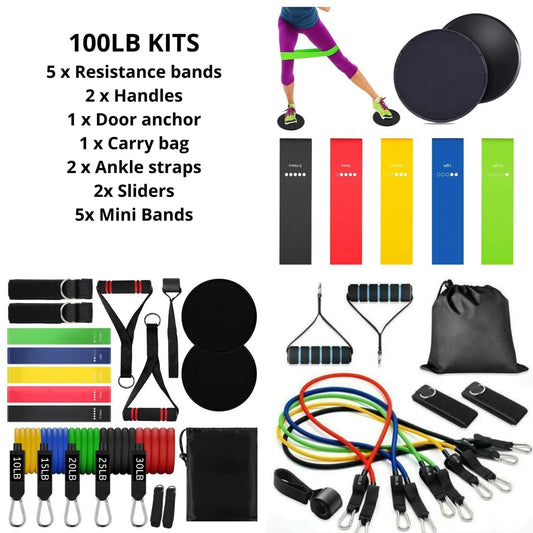 100LB Fitness Band Set - Anti Spier - Anti Spier - 