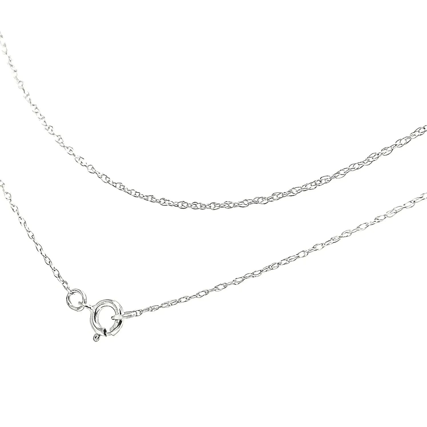 10K Gold 0.5 mm Slender & Dainty Fine Rope Chain Necklace - Anti Spier - Anti Spier - 