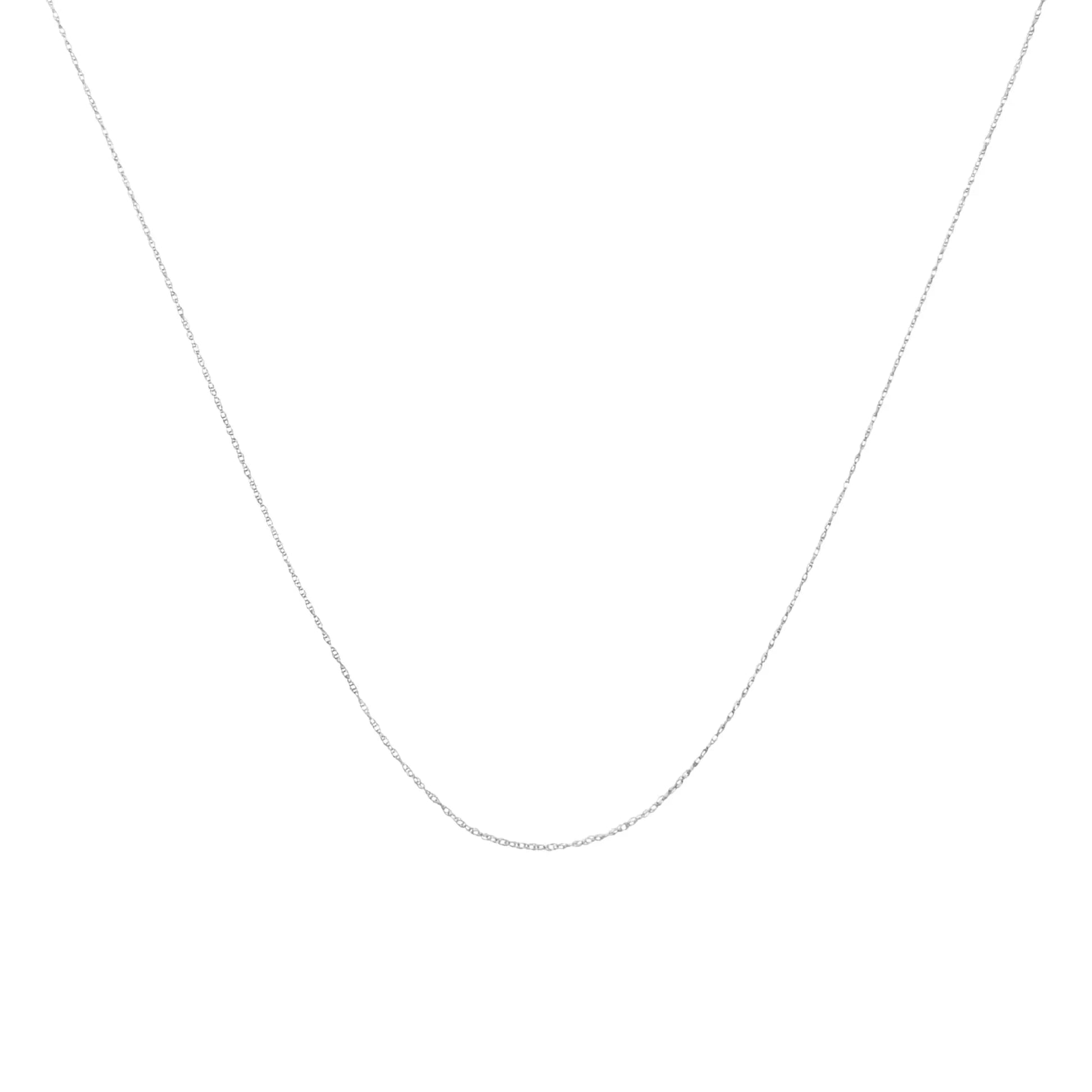 10K Gold 0.5 mm Slender & Dainty Fine Rope Chain Necklace - Anti Spier - Anti Spier - 