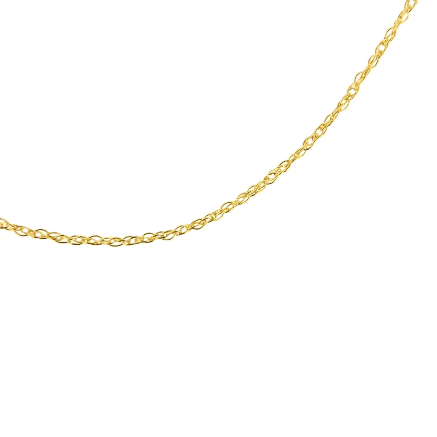 10K Gold 0.5 mm Slender & Dainty Fine Rope Chain Necklace - Anti Spier - Anti Spier - 