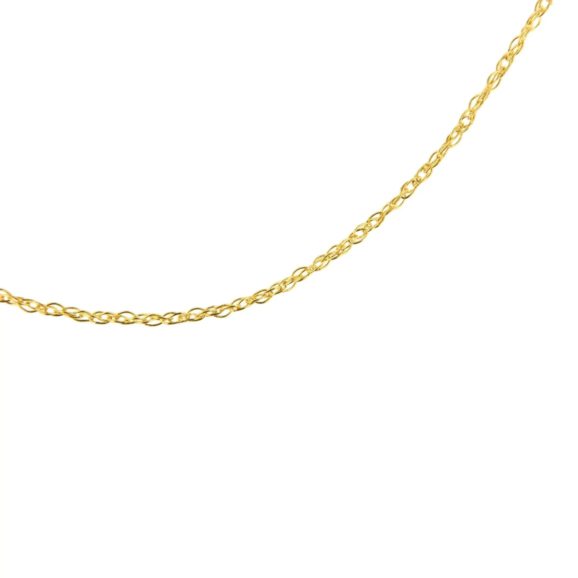 10K Gold 0.5 mm Slender & Dainty Fine Rope Chain Necklace - Anti Spier - Anti Spier - 