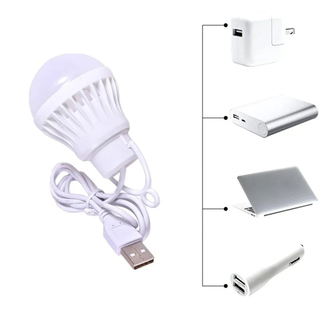 1/2pc 3W/5W/7W Usb Bulb Light Portable Lamp Led for Hiking Camping Tent Travel Work with Notebook Christmas for Home - Anti Spier - Anti Spier - 