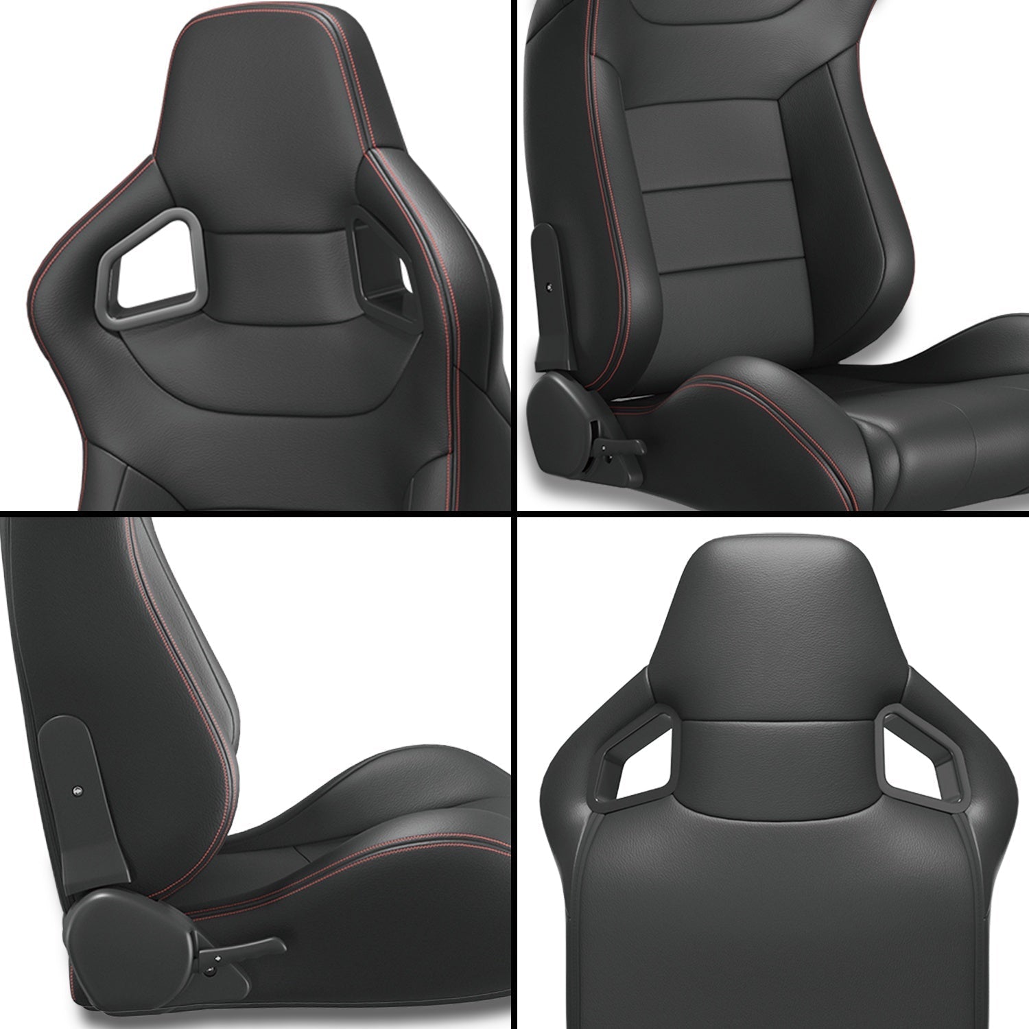 Two Universal Bucket Racing Seats -seat Bracket Not Included Anti Spier