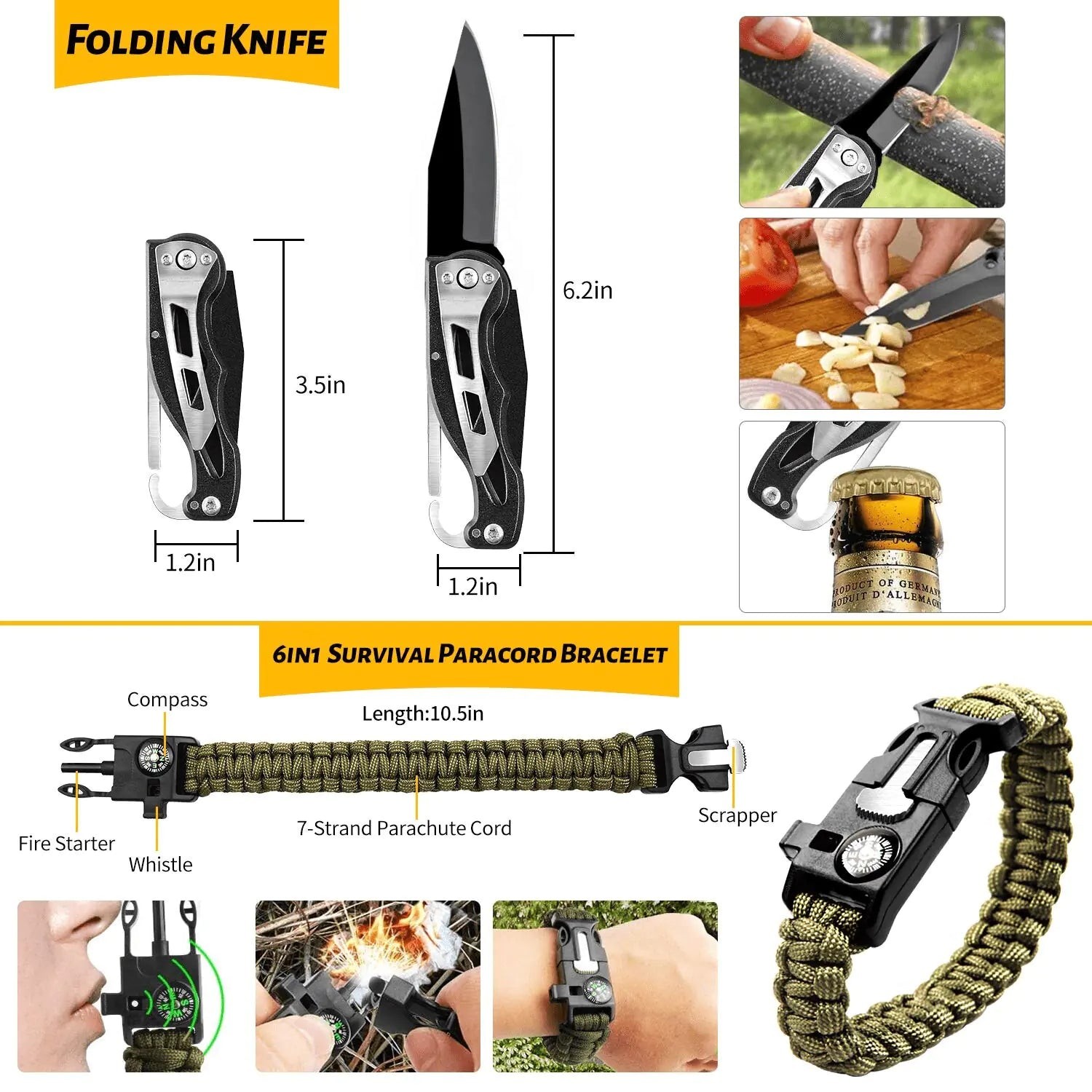 Emergency Survival Gear Kits 60 in 1 Outdoor Gear Tools Box Kit Set Anti Spier