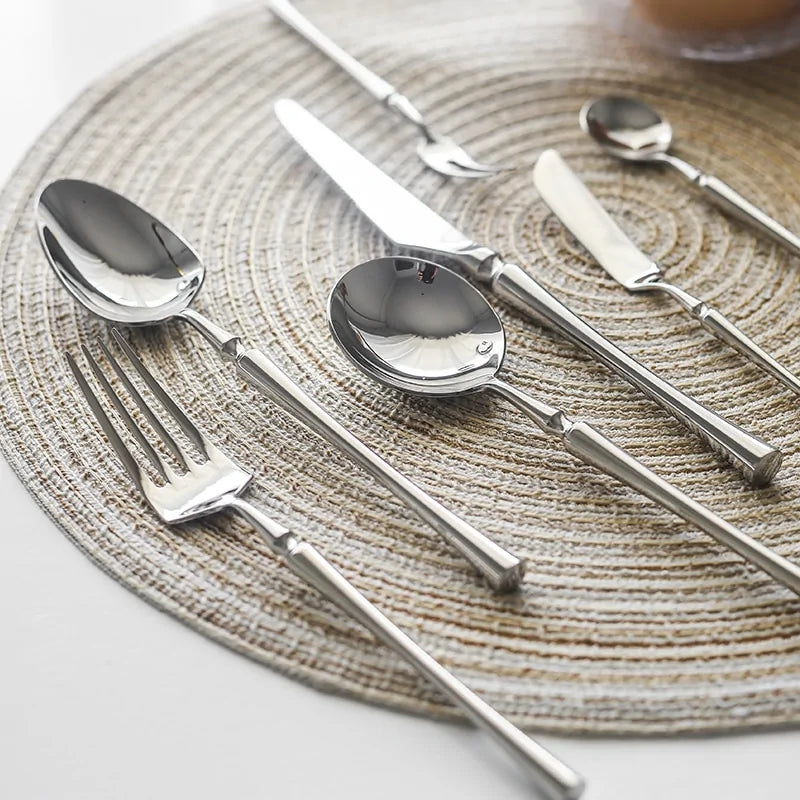 Luxury Stainless Steel Cutlery Set Anti Spier