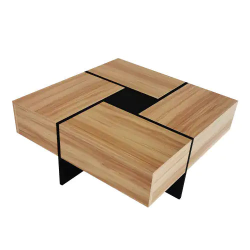 Unique Design Coffee Table With 4 Hidden Storage Compartments Anti Spier