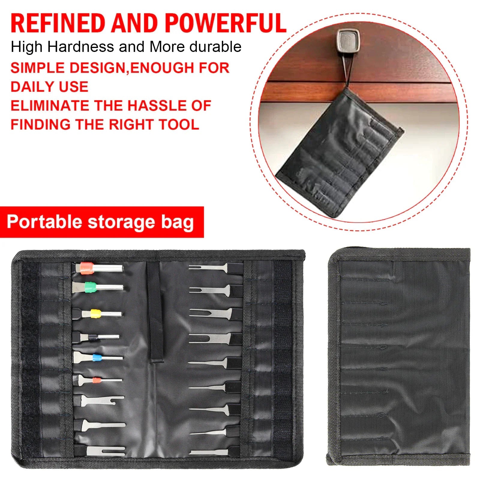 18Pcs Heavy Duty Thick Car Terminal Removal Kit Wire Connector Pin Release Tool Anti Spier