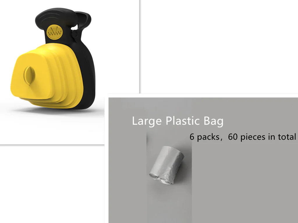 Pet Dog Poop Bag Dispenser with Foldable Poop Scoop Anti Spier