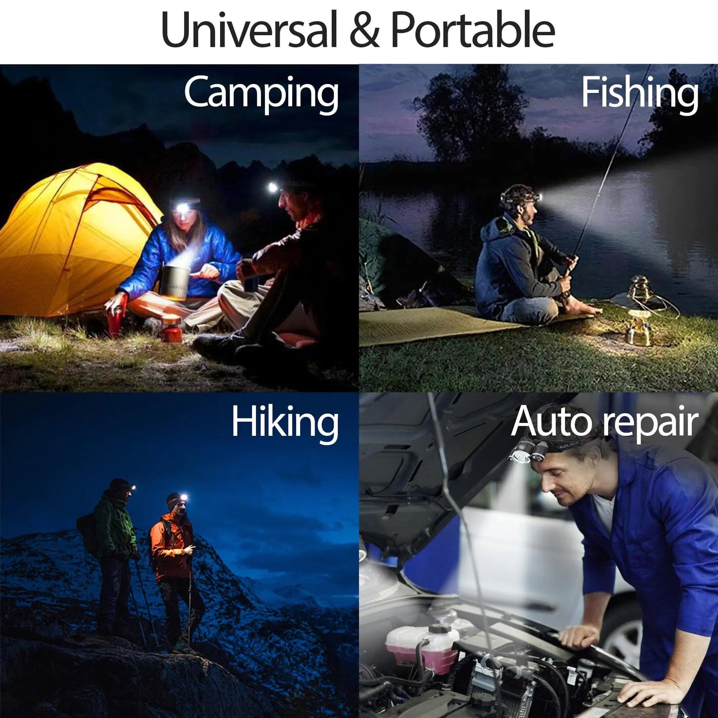 LED Headlamp Flashlight Tactical Brightest Light Camping Hunting Anti Spier