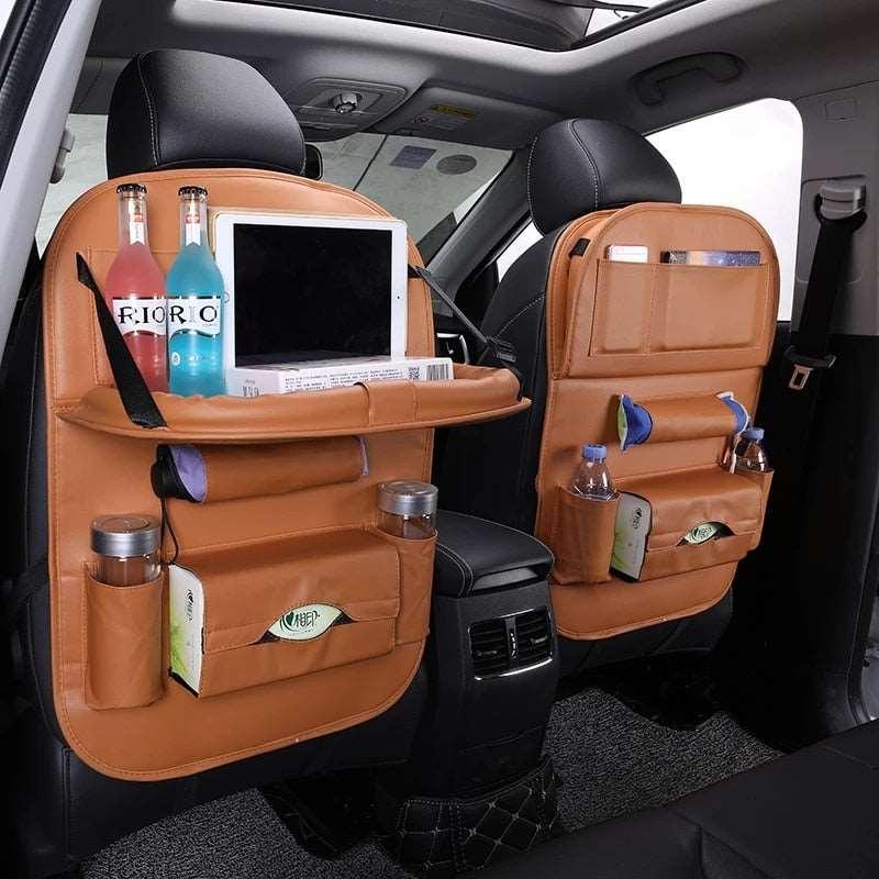 Leather Car Seat Back Organizer