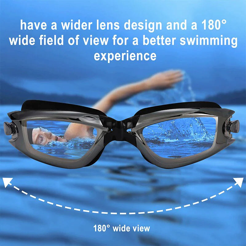 Clear Comfortable Swimming Goggles UV- Anti-Fog Swim Glasses Mirror Adult & Kids Anti Spier