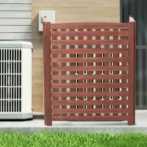 Cedar Privacy Fence 3 Panels Hidden Air Conditioning And Garbage Fence Anti Spier