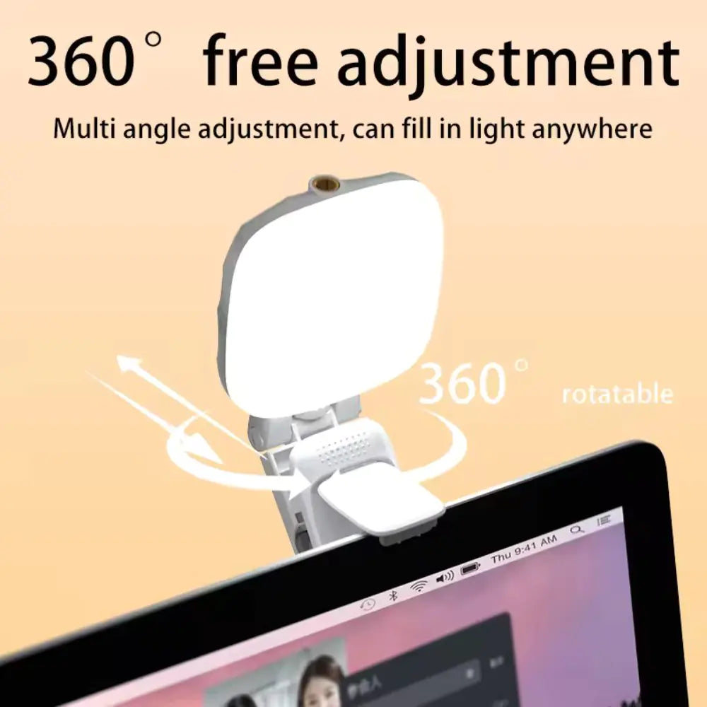 LED Clip-on Phone Light with Adjustable Stand Anti Spier