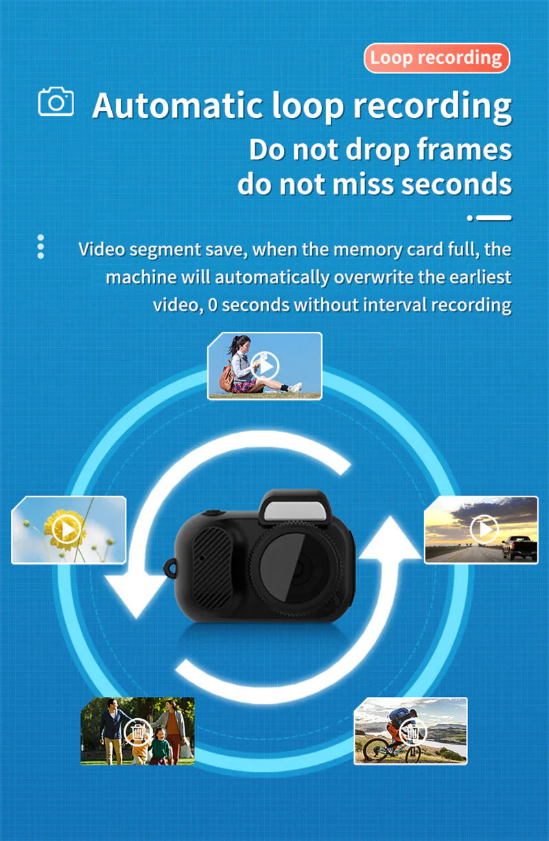 Compact 1080p HD Retro Mini Camera - Perfect Pocket-Sized Gift for Any Occasion! Anti Spier
