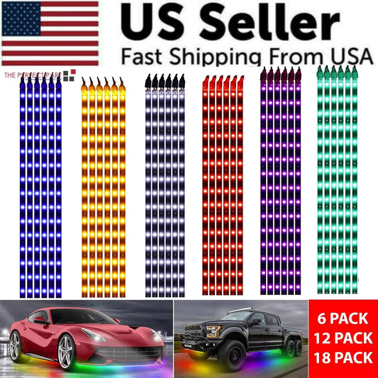 Lot Waterproof 12''/15 DC 12V Motor LED Strip Underbody Light For Car Motorcycle Anti Spier