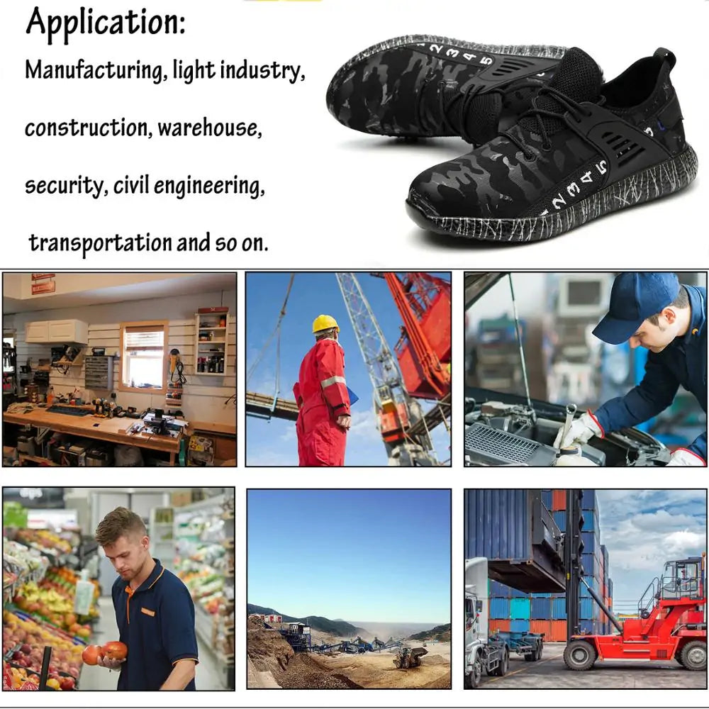 Men's Work Safety Shoes Anti Spier