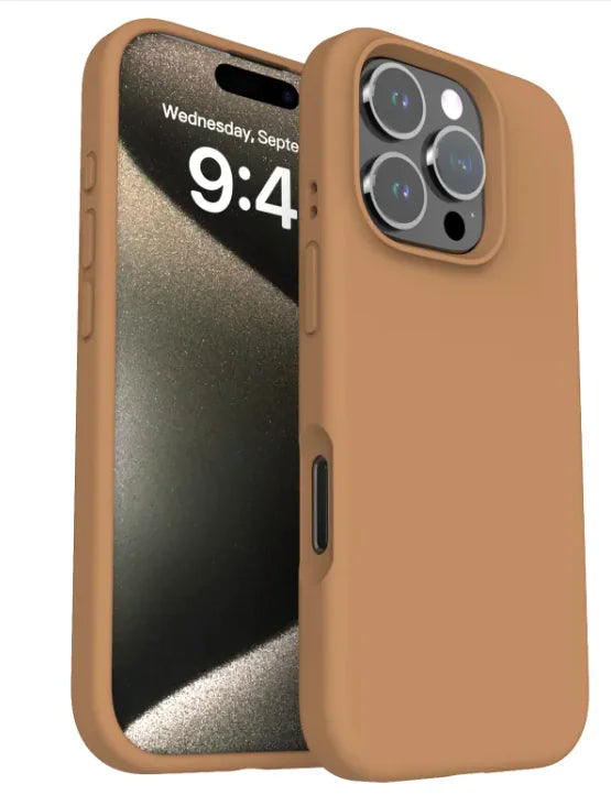 Solid Color Drop-resistant Phone Case Liquid Silicone Phone Case Anti Spier