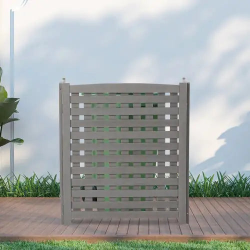 Cedar Privacy Fence 3 Panels Hidden Air Conditioning And Garbage Fence Anti Spier