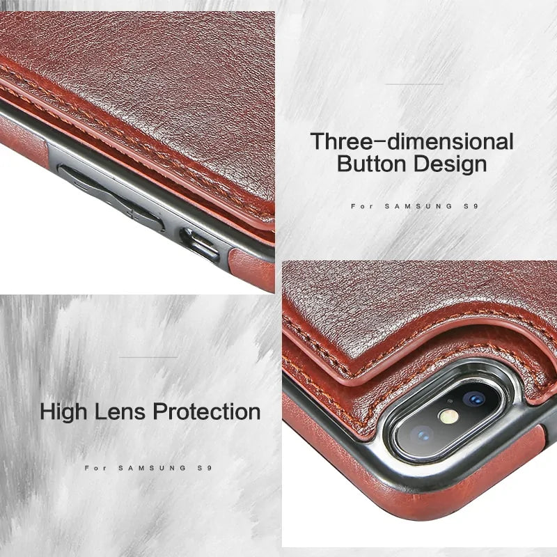 Retro Leather Case Anti Spier