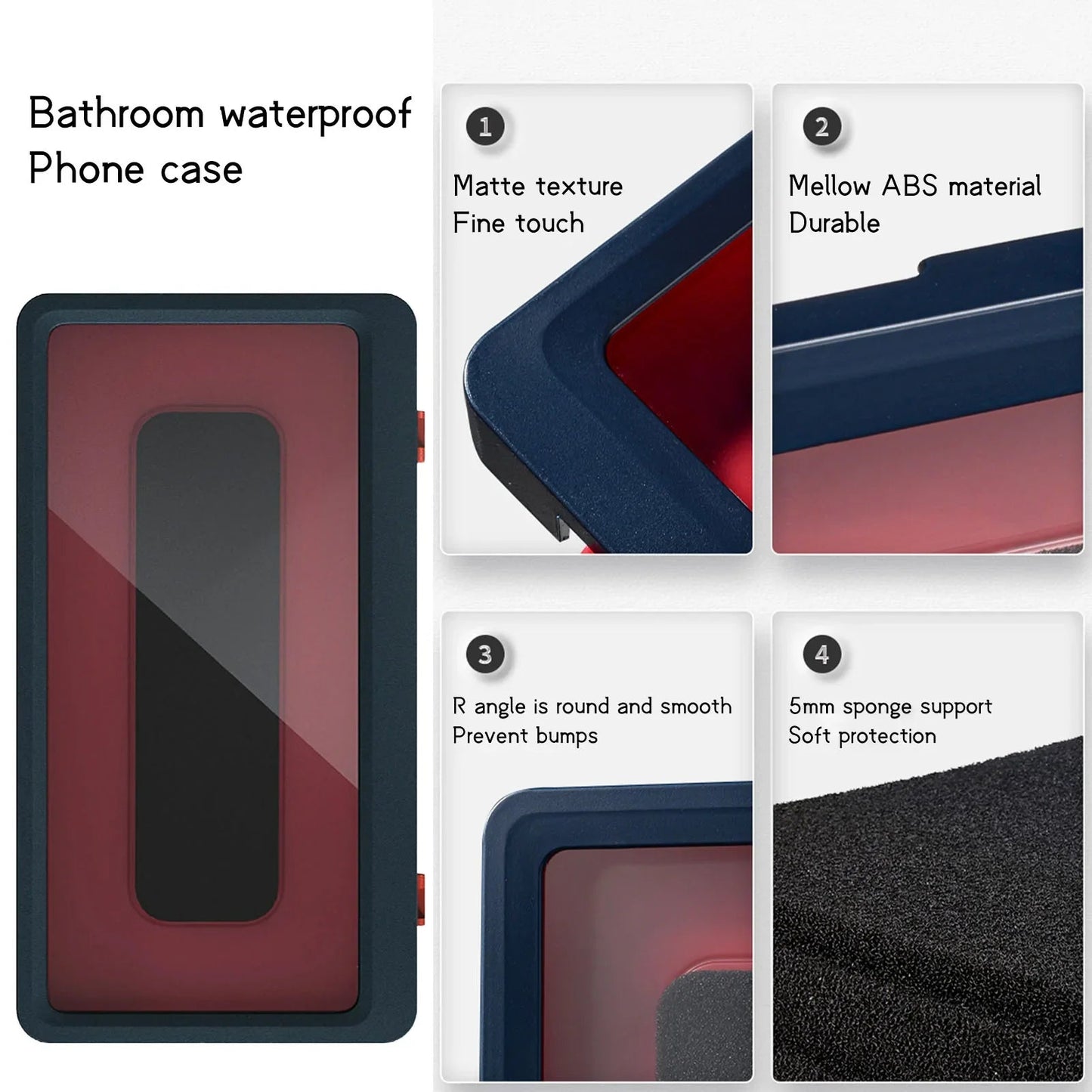 Phone Case Bath Wall Mounted Holder Anti Spier