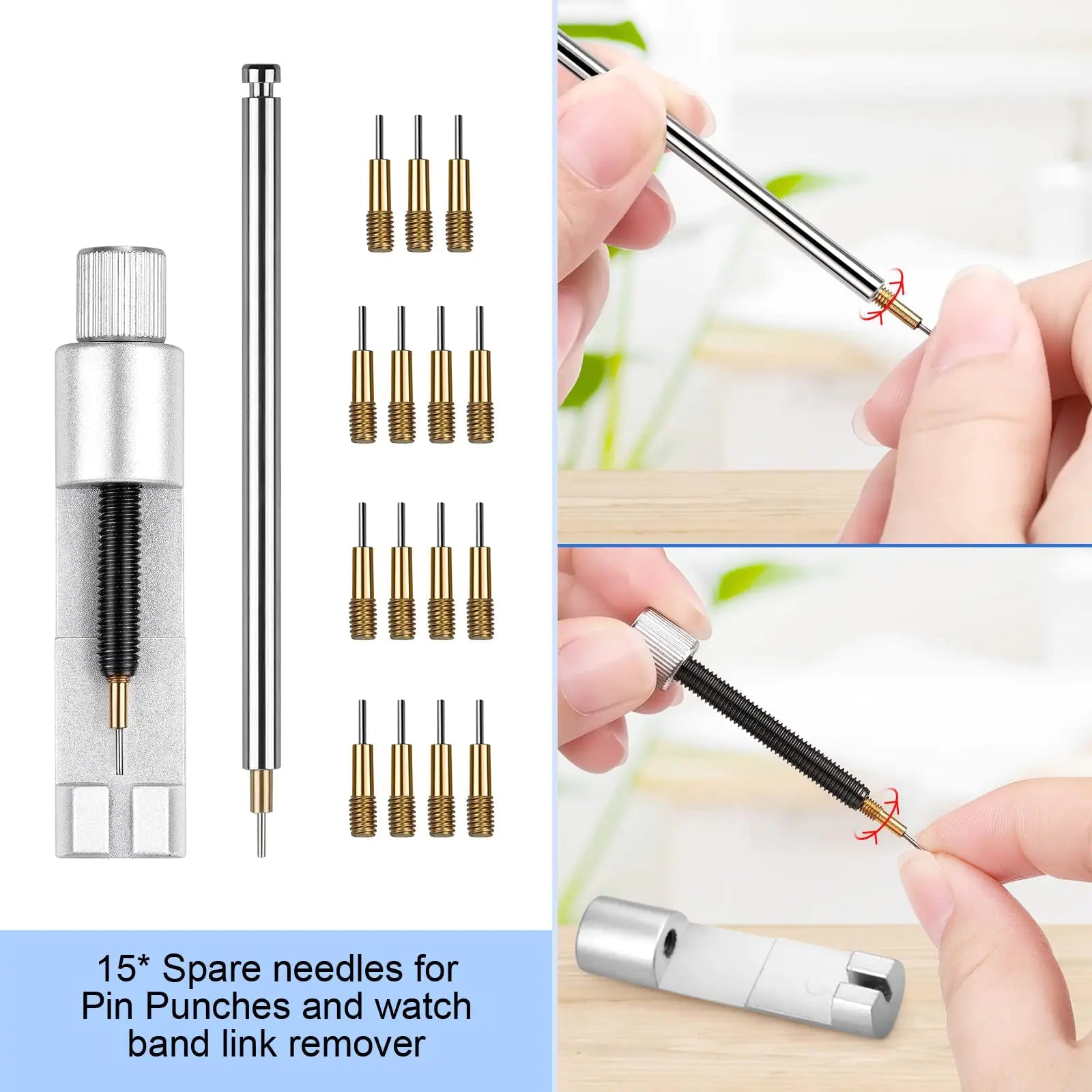 JOREST Watch Repair Kit, for Watch Battery Replacement & Watch Link Removal and Resizing & Watch Opener, Watch Repair Screwdriver Set, Watch Wrench Back Remover, Watch Cleaning, Spring Bar Tool Anti Spier