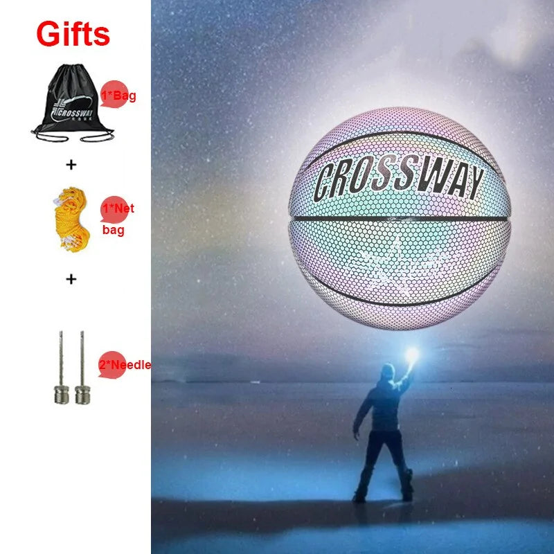 Holographic Reflective Wear-Resistant Luminous Basketball Anti Spier