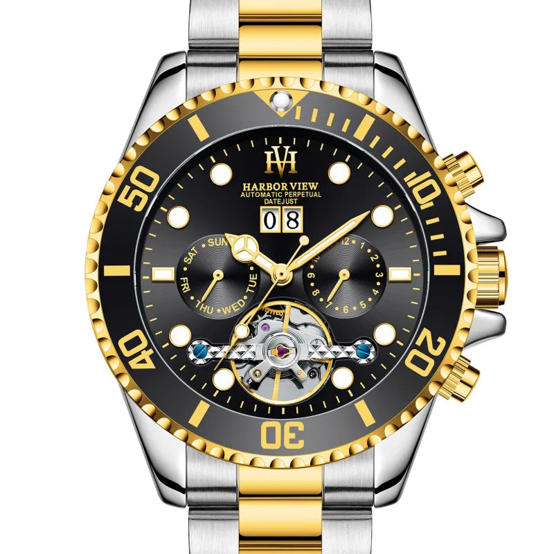 ARBOR VIEW Tourbillon Green Mechanical Watch Anti Spier