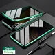 Magnetic Tempered Glass Privacy Metal Case iphone Anti Spier