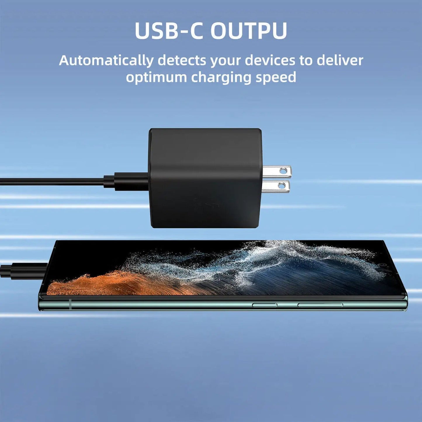 45W USB-C Super Fast Wall Charger + 6FT Cable For Samsung Galaxy S20 S21 S22 S23 Anti Spier
