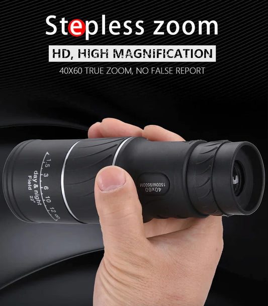 40X60 Monocular Binoculars With Night Vision BAK4 Prism High Power Waterproof Anti Spier