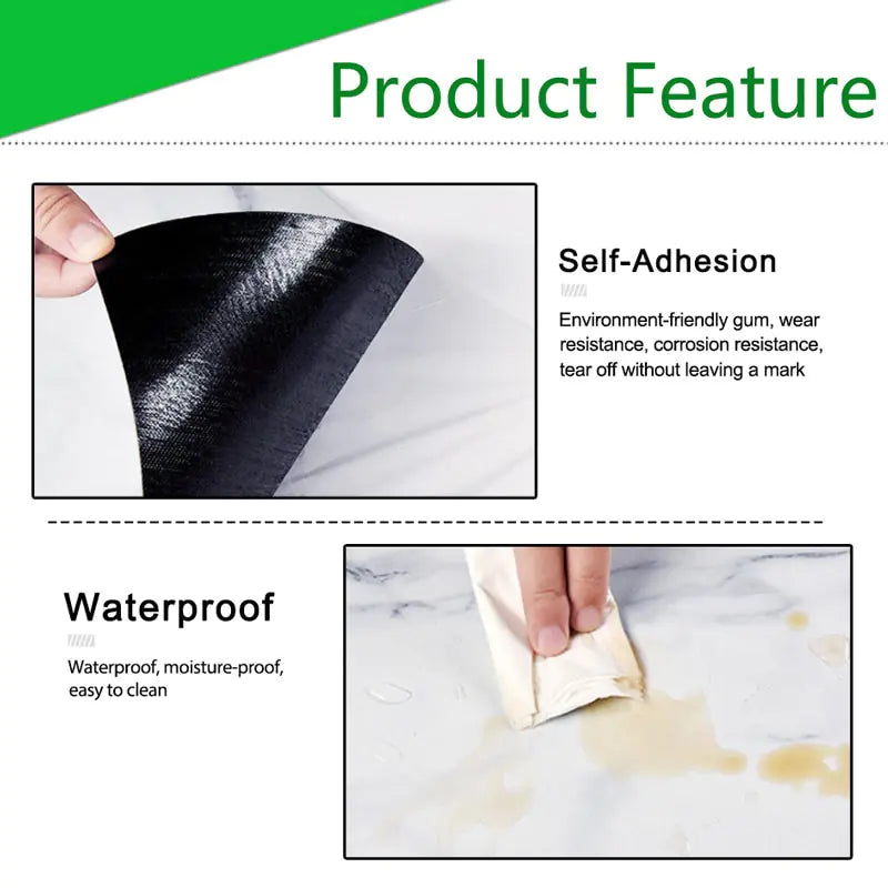 Thick Self-Adhesive Marble Floor Stickers Anti Spier