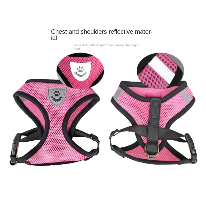 Cat Dog Pet Harness Adjustable Control Vest Dogs Reflective S M L XL Leash Anti Spier