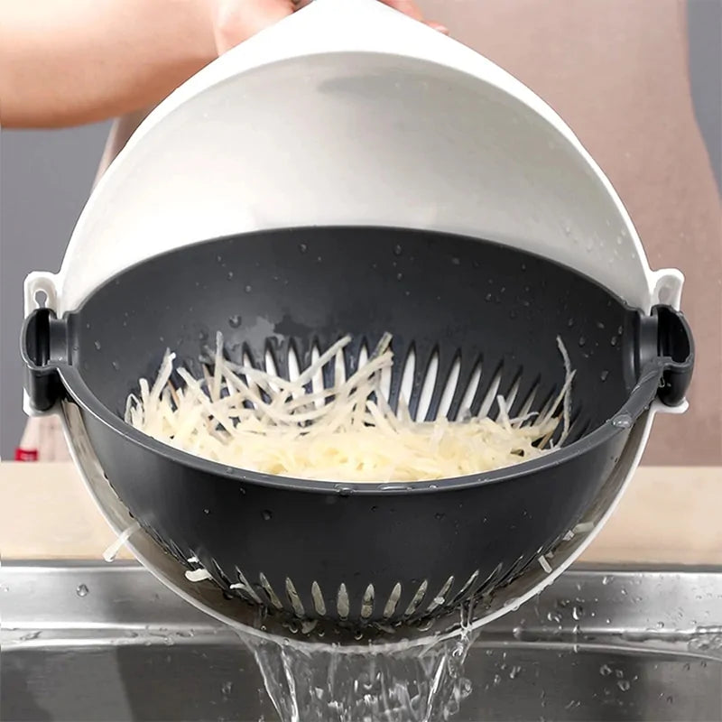 Magic Multifunctional Rotate Vegetable Cutter Anti Spier