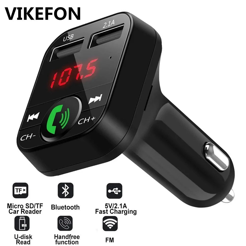 Car Bluetooth 5.0 FM Transmitter Wireless Adapter Anti Spier