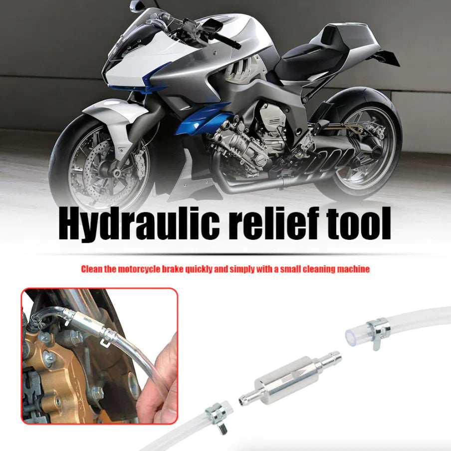 Car Motorcycle Clutch Brake Bleeder Hose One Way Valve Tube Bleeding Tool Set US Anti Spier
