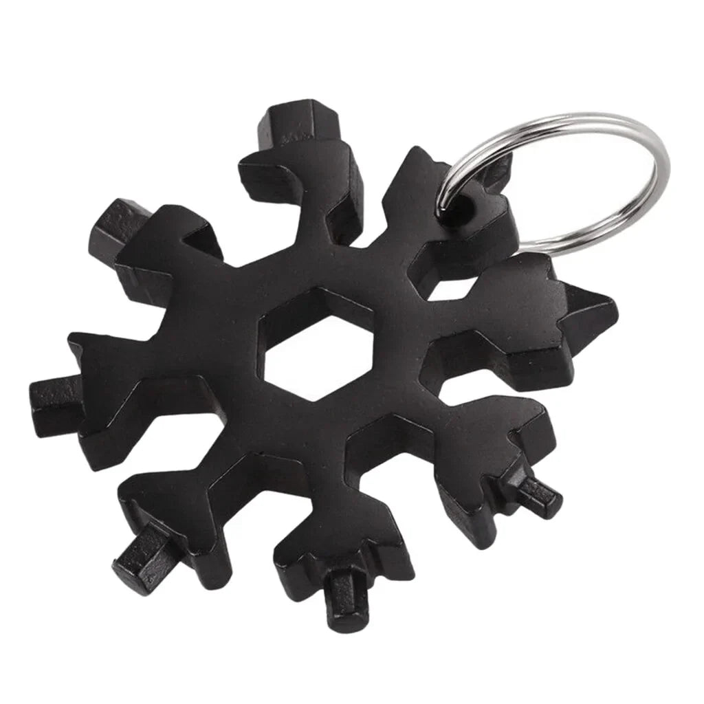 18-in-1 Snowflake Multi-Tool: Outdoor Camping Wrench, Bottle Opener, Screwdriver Anti Spier