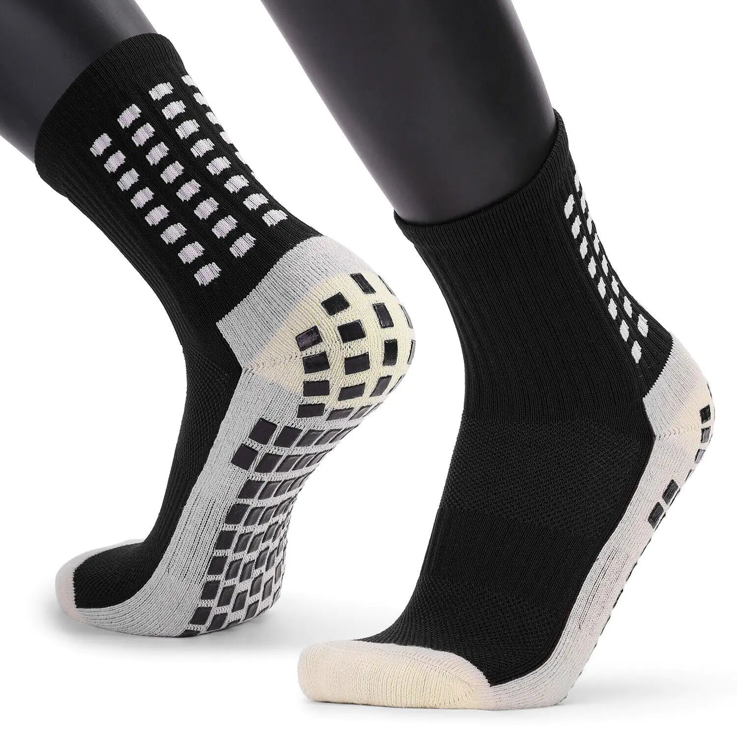 3 Pair Sport Socks Anti Slip W/ Grip Soccer Men Football Basketball Sock Premium Anti Spier