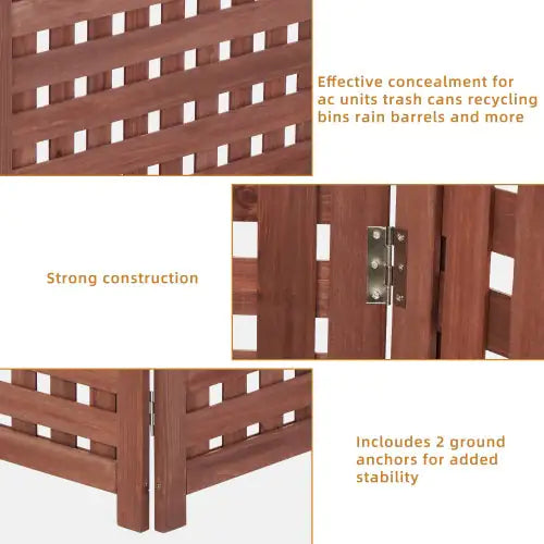 Cedar Privacy Fence 3 Panels Hidden Air Conditioning And Garbage Fence Anti Spier
