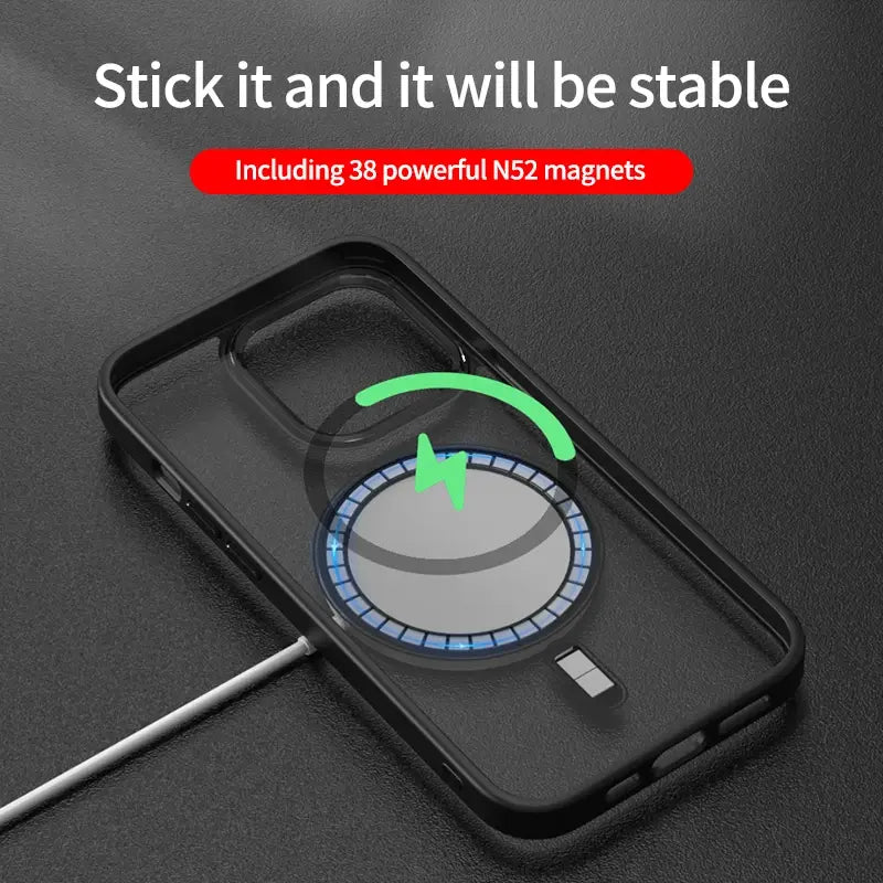 Luxury Clear HD iPhone Case Magsafe Anti Spier