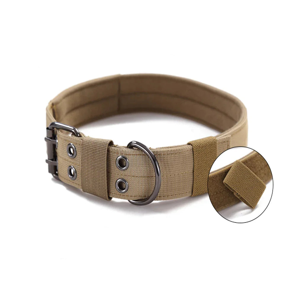 2" Wide Tactical Heavy Duty Nylon Large Dog Collar K9 Military With Metal Buckle Anti Spier