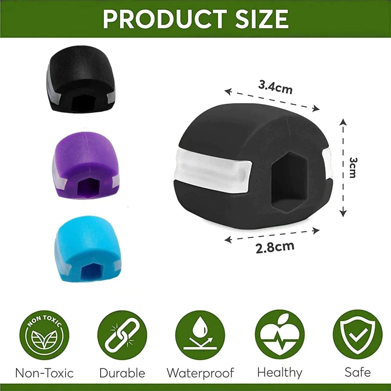 3PCS Jawline Exerciser Mouth Exercise Fitness Ball Neck Face Jaw Trainer Toning Anti Spier