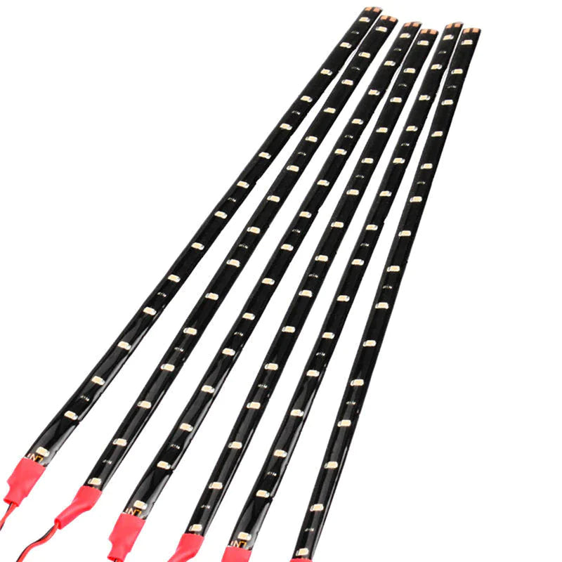 Lot Waterproof 12''/15 DC 12V Motor LED Strip Underbody Light For Car Motorcycle Anti Spier